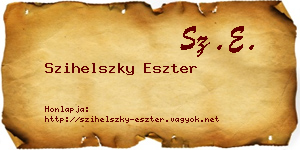 Szihelszky Eszter névjegykártya