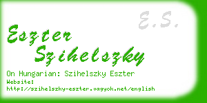 eszter szihelszky business card